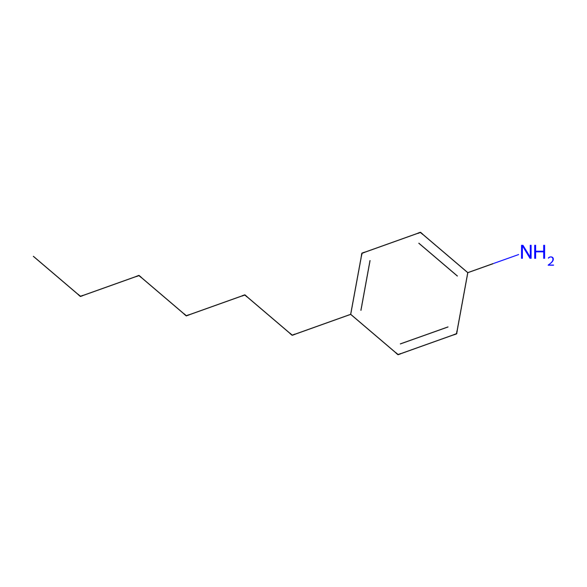 4-Hexylaniline molecular structure, CAS 33228-45-4
