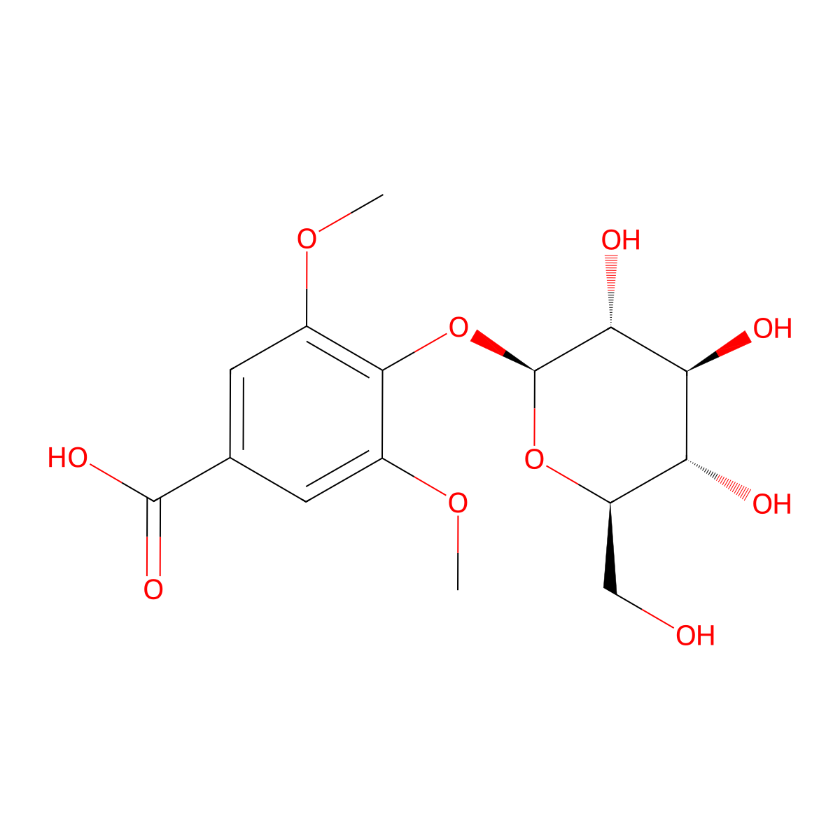 Glucosyringic acid molecular structure, CAS 33228-65-8