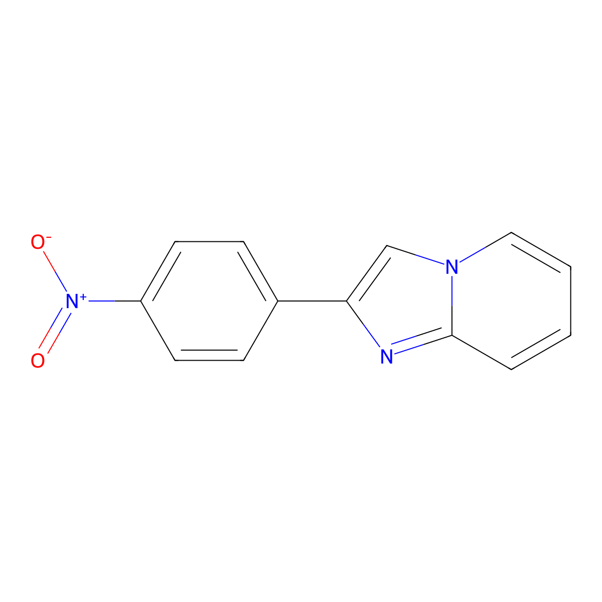 2-(4-Nitrophenyl)imidazo(1,2-a)pyridine molecular structure, CAS 3323-26-0