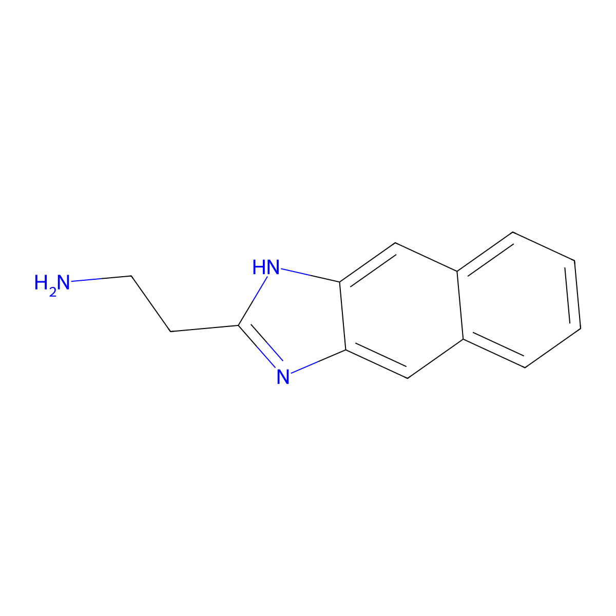 2-{1H-naphtho[2,3-d]imidazol-2-yl}ethan-1-amine molecular structure, CAS 3323-60-2