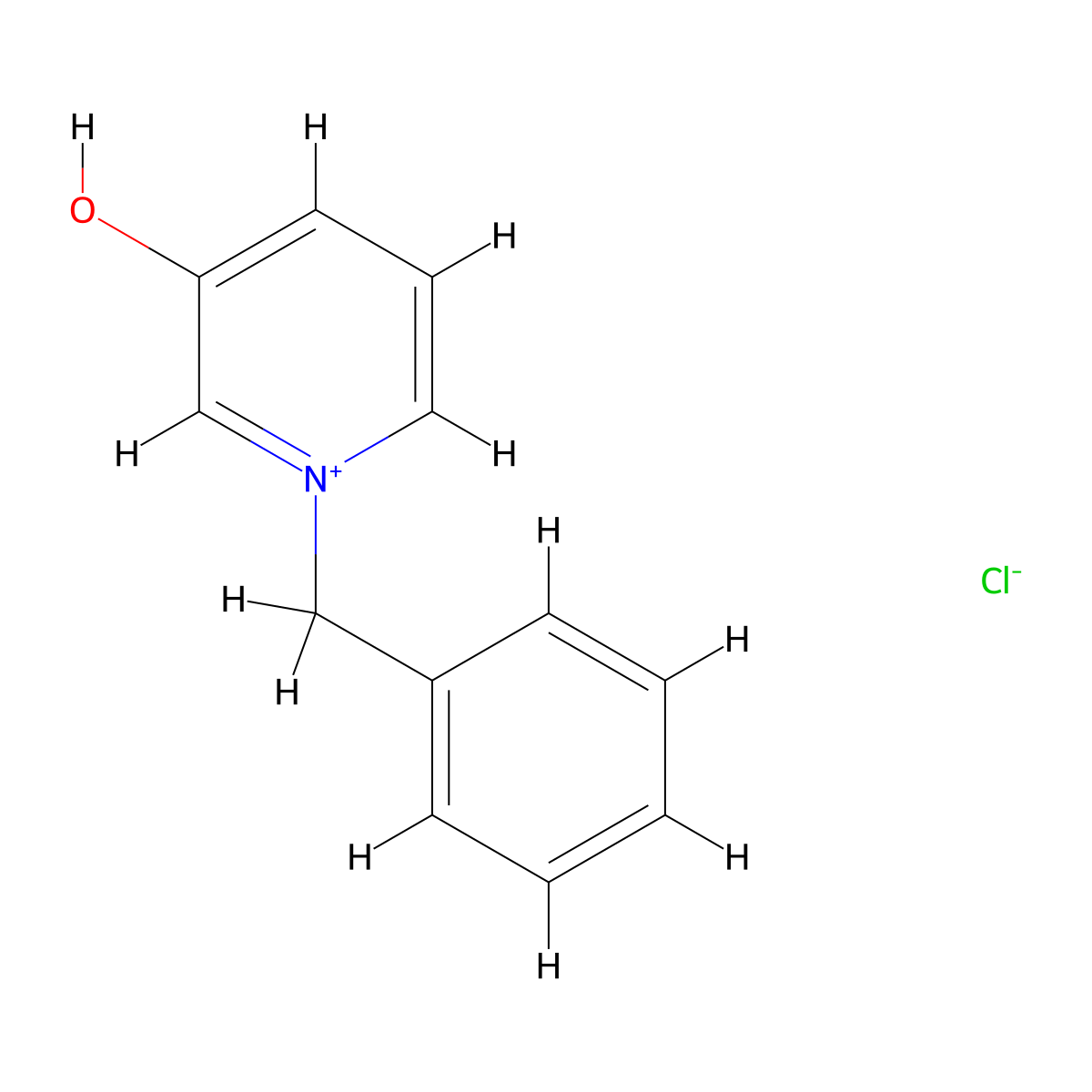 1-Benzyl-3-hydroxypyridinium chloride molecular structure, CAS 3323-73-7