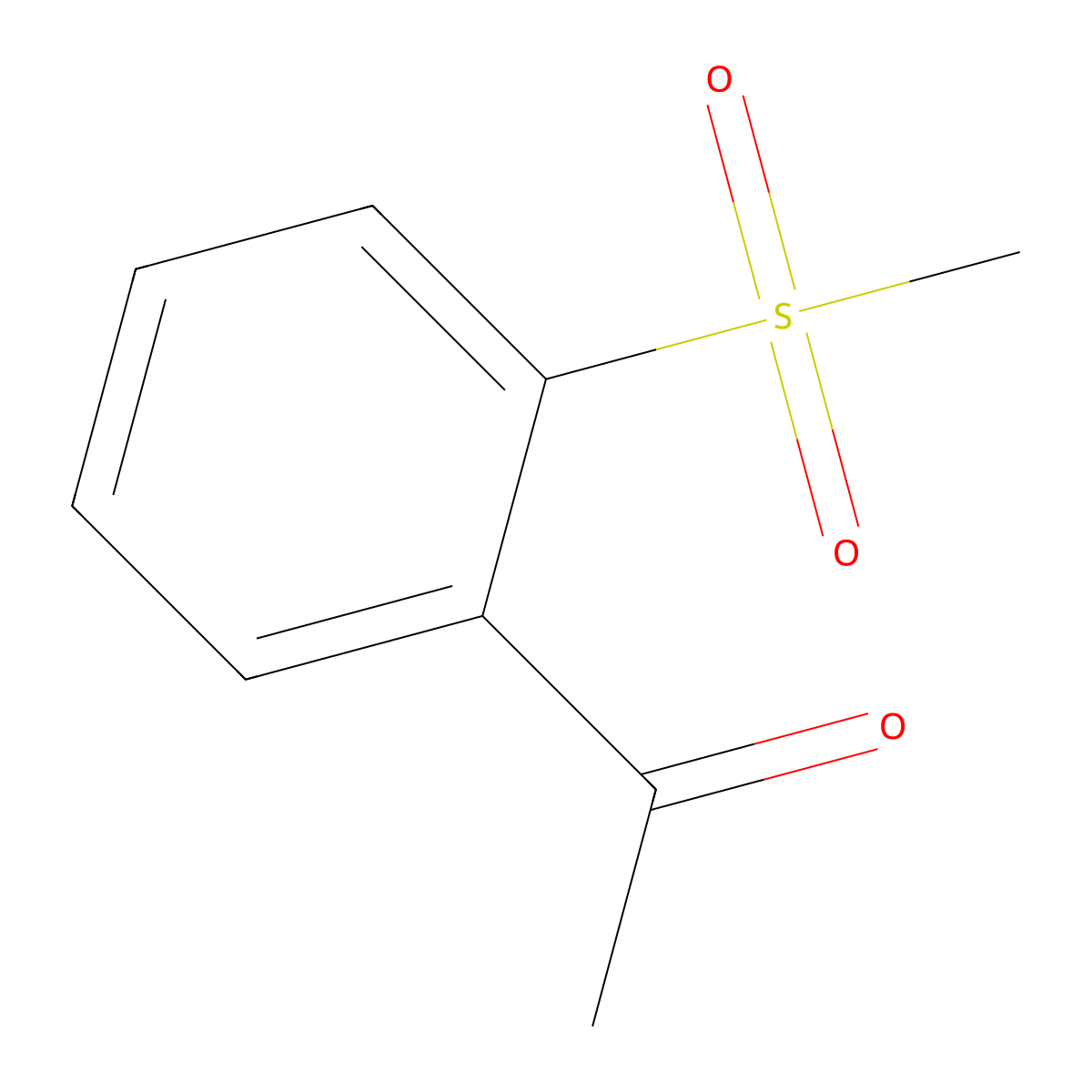 1-(2-Methanesulfonylphenyl)ethan-1-one molecular structure, CAS 3323-76-0