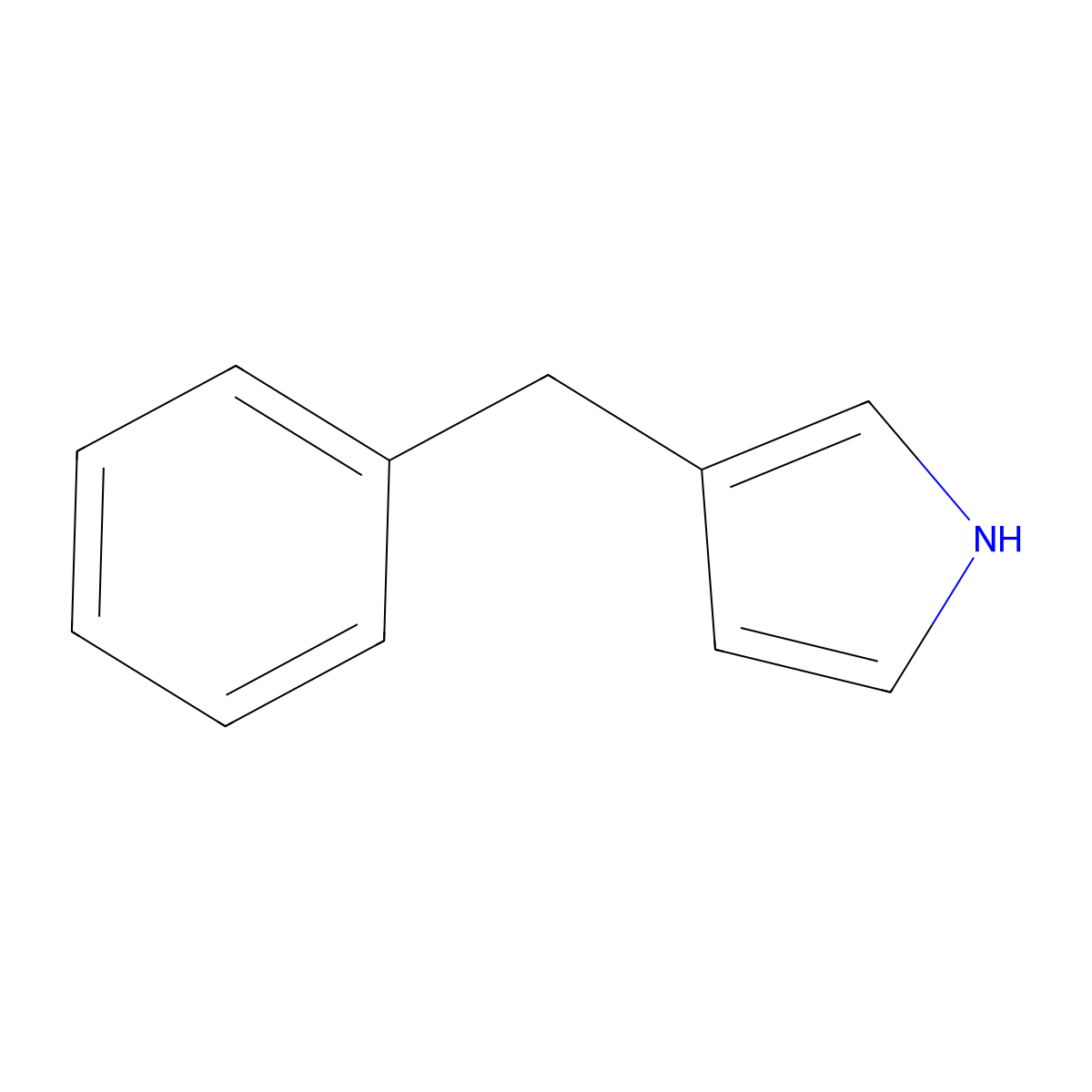 1H-Pyrrole, 3-(phenylmethyl)- molecular structure, CAS 33234-57-0