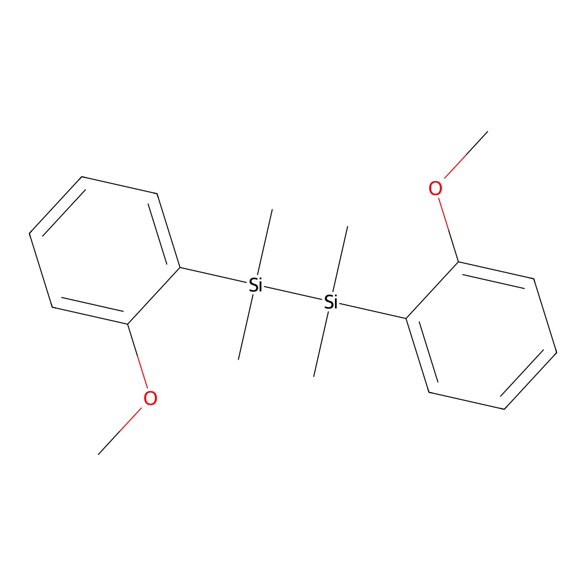 1,2-Bis(2-methoxyphenyl)-1,1,2,2-tetramethyldisilane molecular structure, CAS 332343-84-7