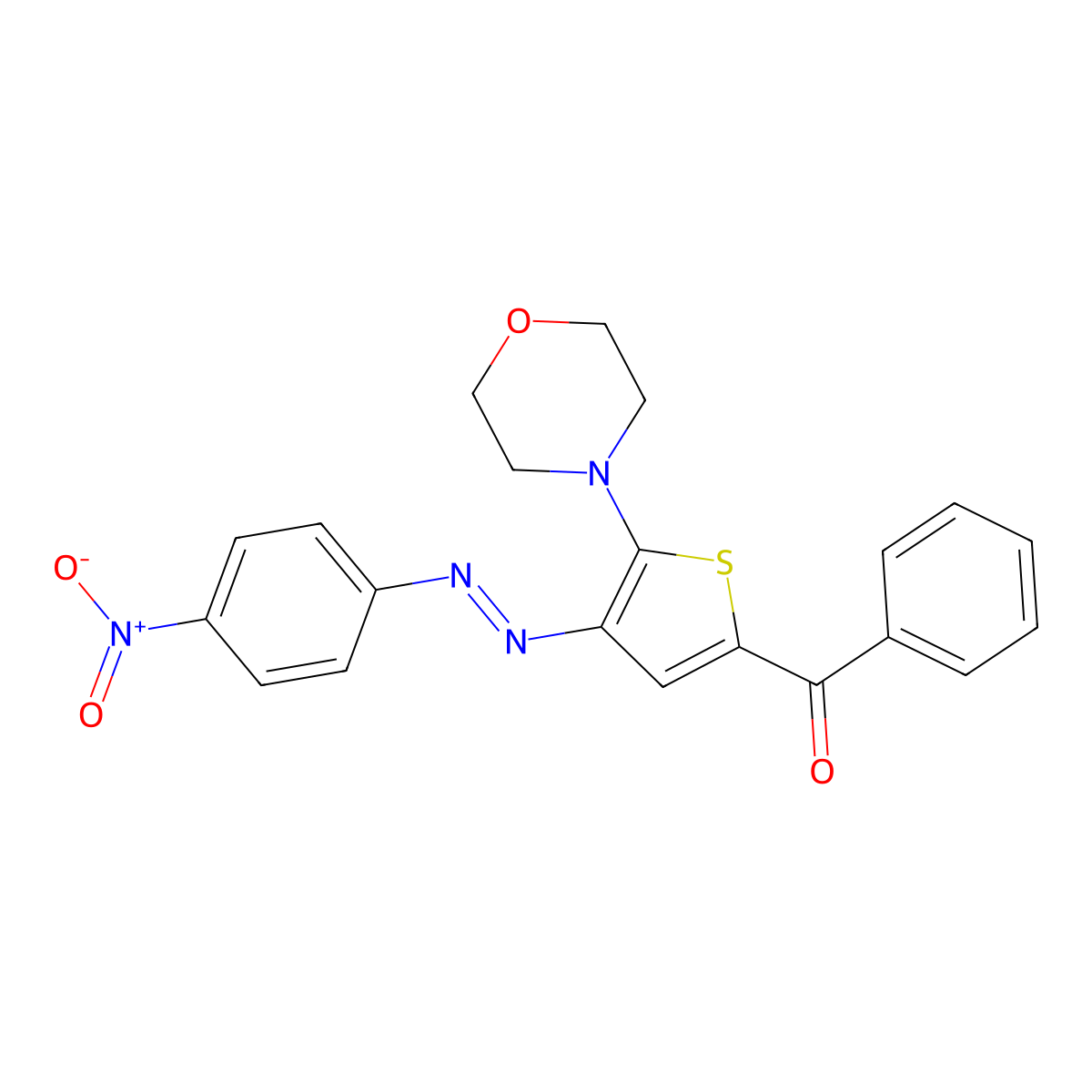 5-Morpholin-4-yl-4-[(4-nitrophenyl)diazenyl](2-thienyl) phenyl ketone molecular structure, CAS 332345-33-2