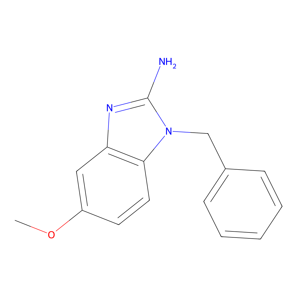 1-Benzyl-5-methoxybenzimidazol-2-amine molecular structure, CAS 33235-34-6