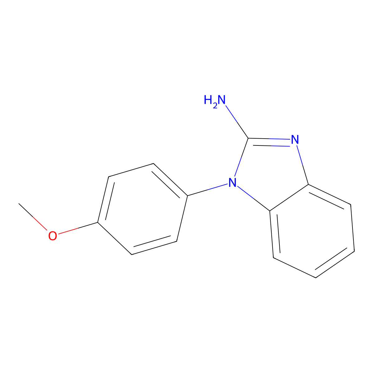 1-(4-Methoxyphenyl)-1H-benzimidazol-2-amine molecular structure, CAS 33235-40-4