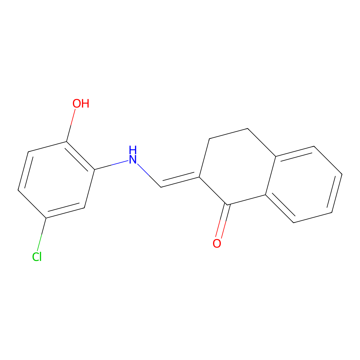 2-{[(5-Chloro-2-hydroxyphenyl)amino]methylidene}-1,2,3,4-tetrahydronaphthalen-1-one molecular structure, CAS 332353-47-6