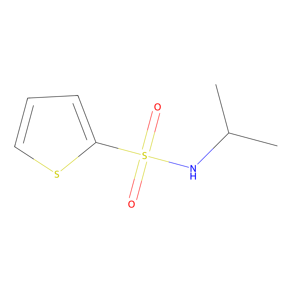 N-Isopropylthiophene-2-sulfonamide molecular structure, CAS 332354-67-3