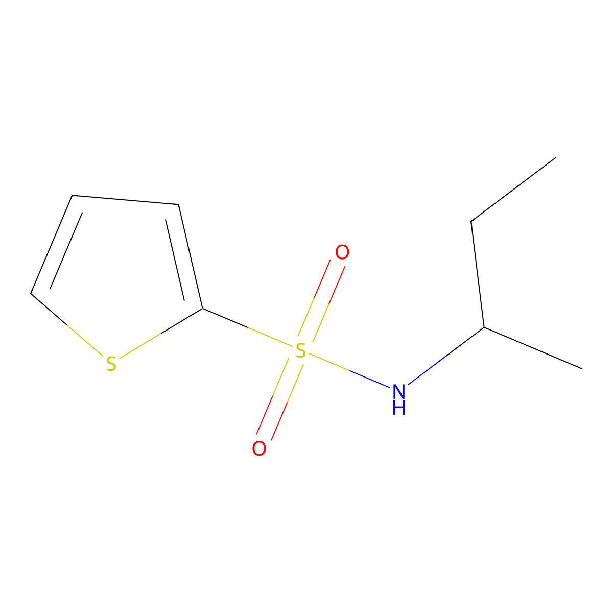 N-(sec-butyl)-2-thiophenesulfonamide molecular structure, CAS 332354-68-4
