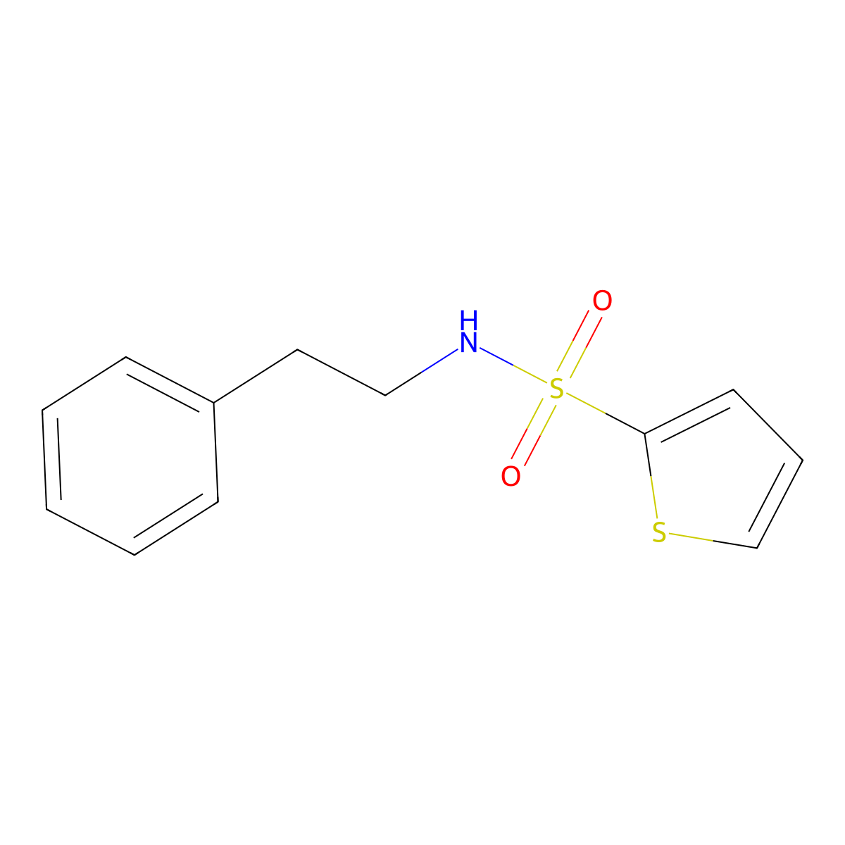 N-(2-phenylethyl)thiophene-2-sulfonamide molecular structure, CAS 332354-71-9