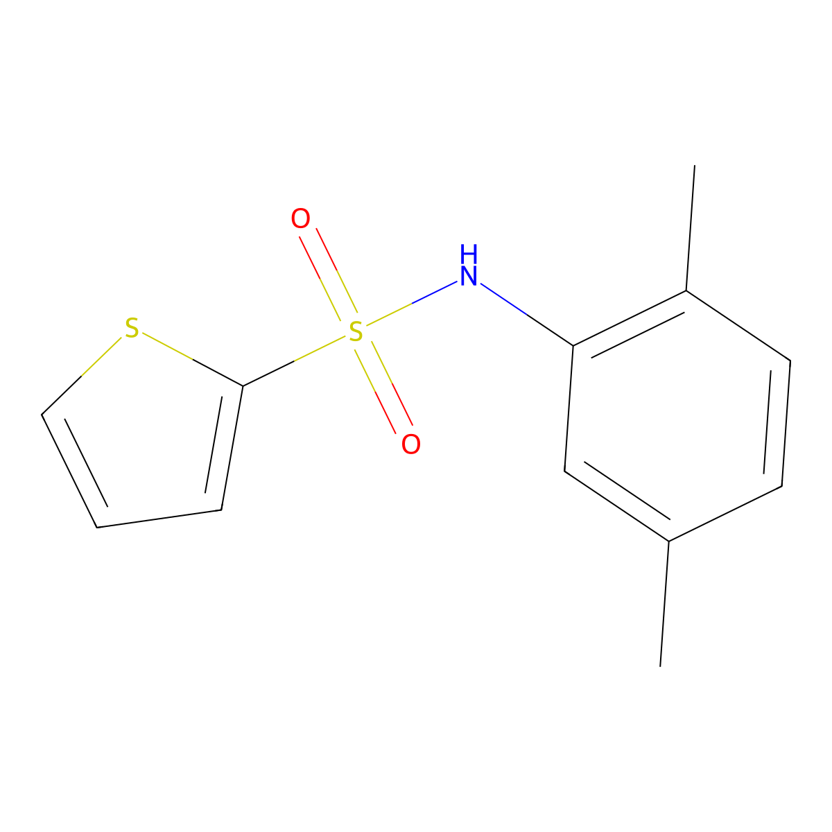 N-(2,5-dimethylphenyl)thiophene-2-sulfonamide molecular structure, CAS 332354-72-0