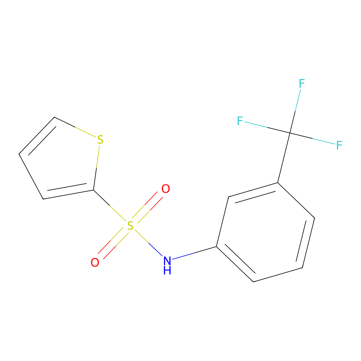 N-[3-(trifluoromethyl)phenyl]-2-thiophenesulfonamide molecular structure, CAS 332354-79-7