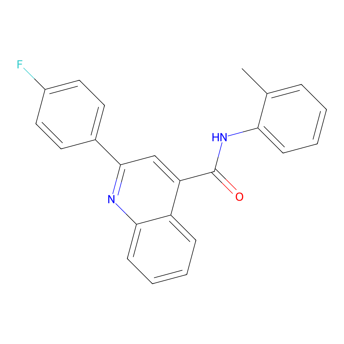 2-(4-Fluorophenyl)-N-(o-tolyl)quinoline-4-carboxamide molecular structure, CAS 332358-77-7