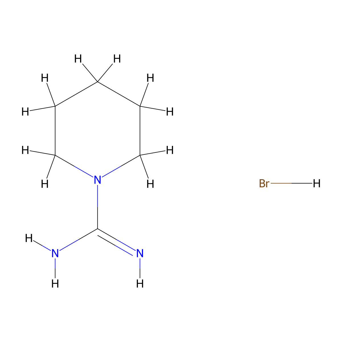 Piperidine-1-carboximidamide Hydrobromide molecular structure, CAS 332367-56-3