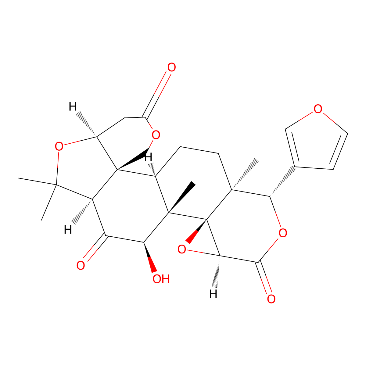 Rutaevin molecular structure, CAS 33237-37-5