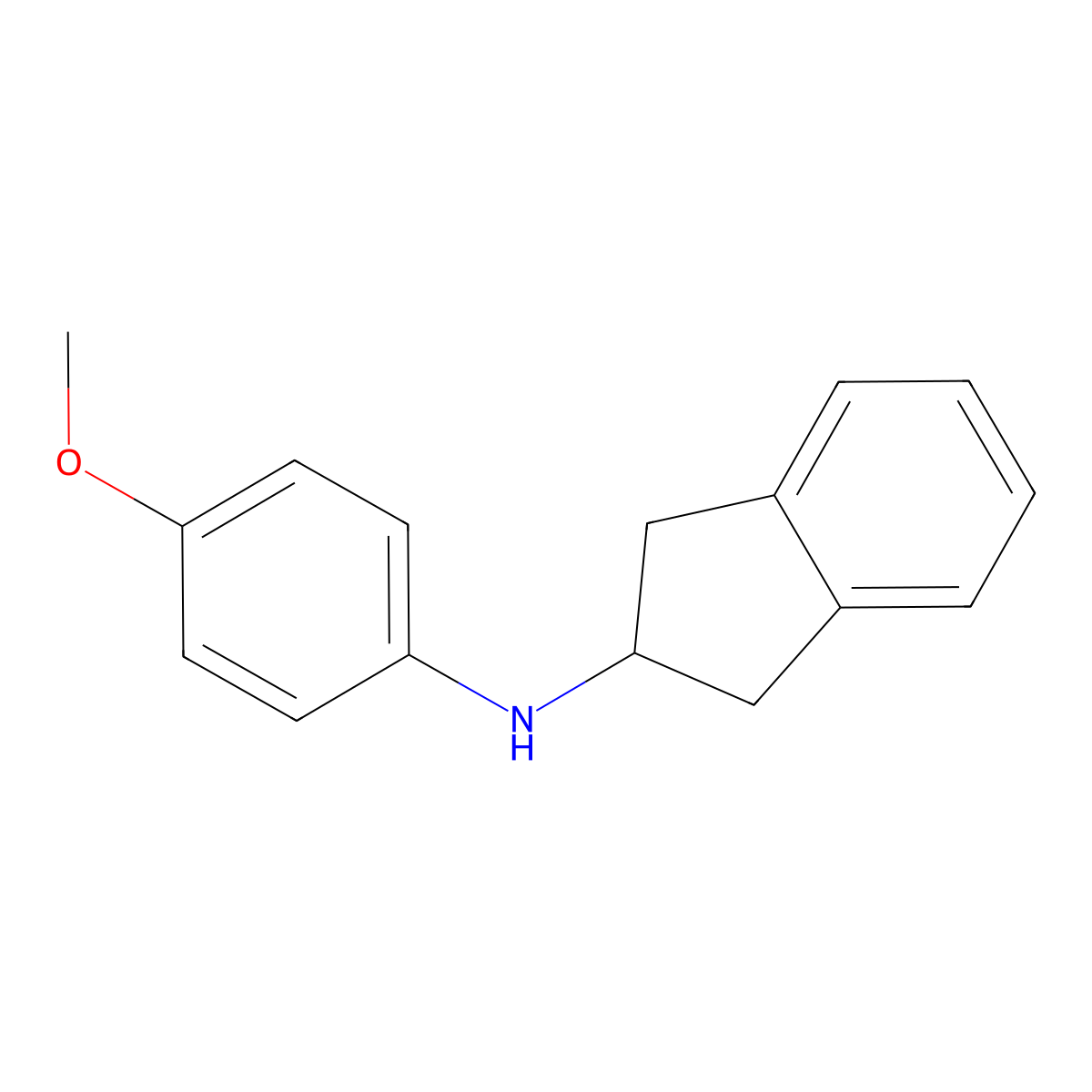 N-(4-methoxyphenyl)-2,3-dihydro-1H-inden-2-amine molecular structure, CAS 33237-91-1