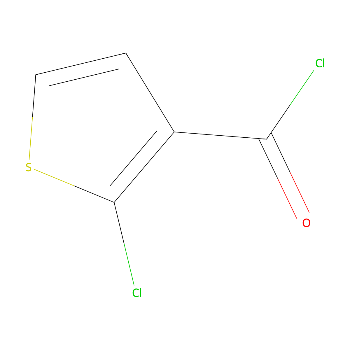 2-Chlorothiophene-3-carbonyl chloride molecular structure, CAS 332370-74-8