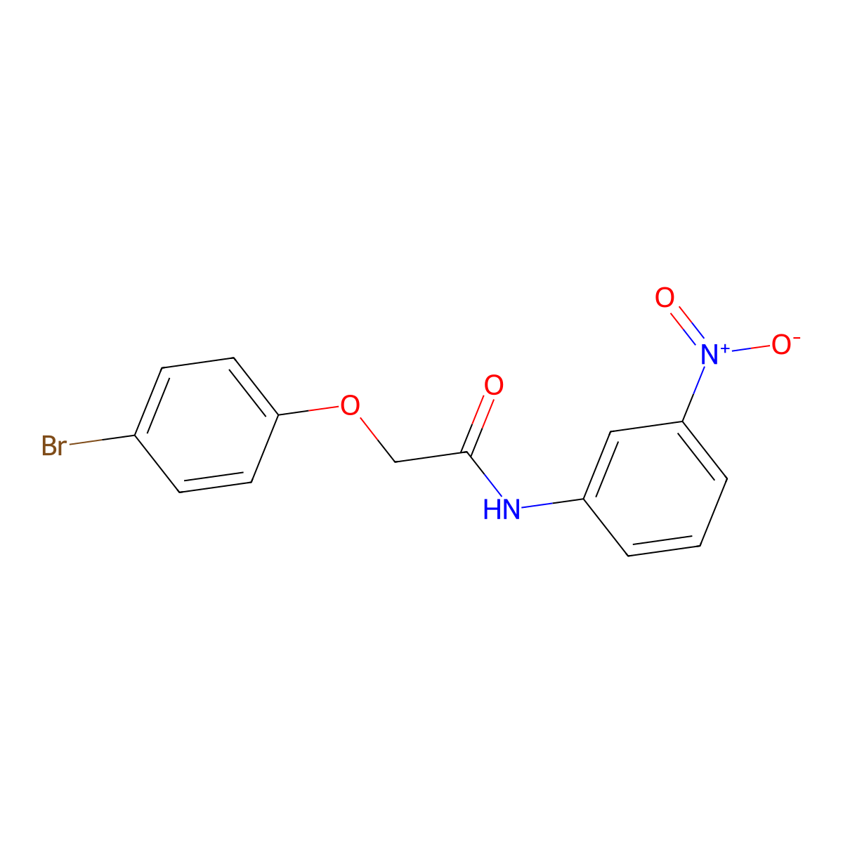 2-(4-bromophenoxy)-N-(3-nitrophenyl)acetamide molecular structure, CAS 332376-09-7