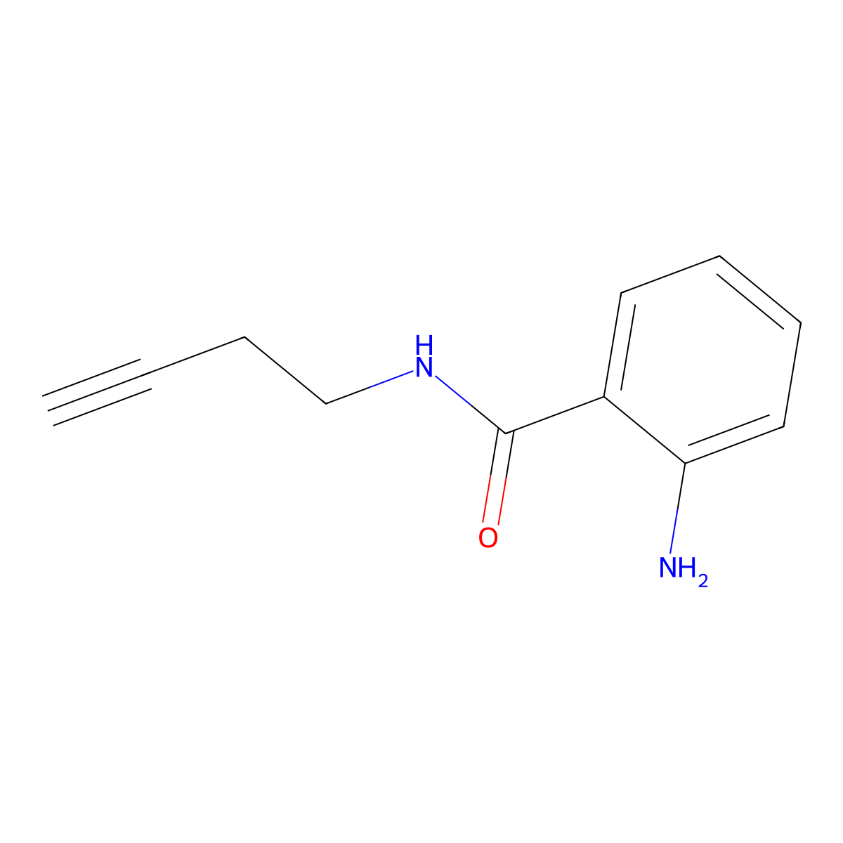 2-amino-N-(but-3-yn-1-yl)benzamide molecular structure, CAS 33238-75-4