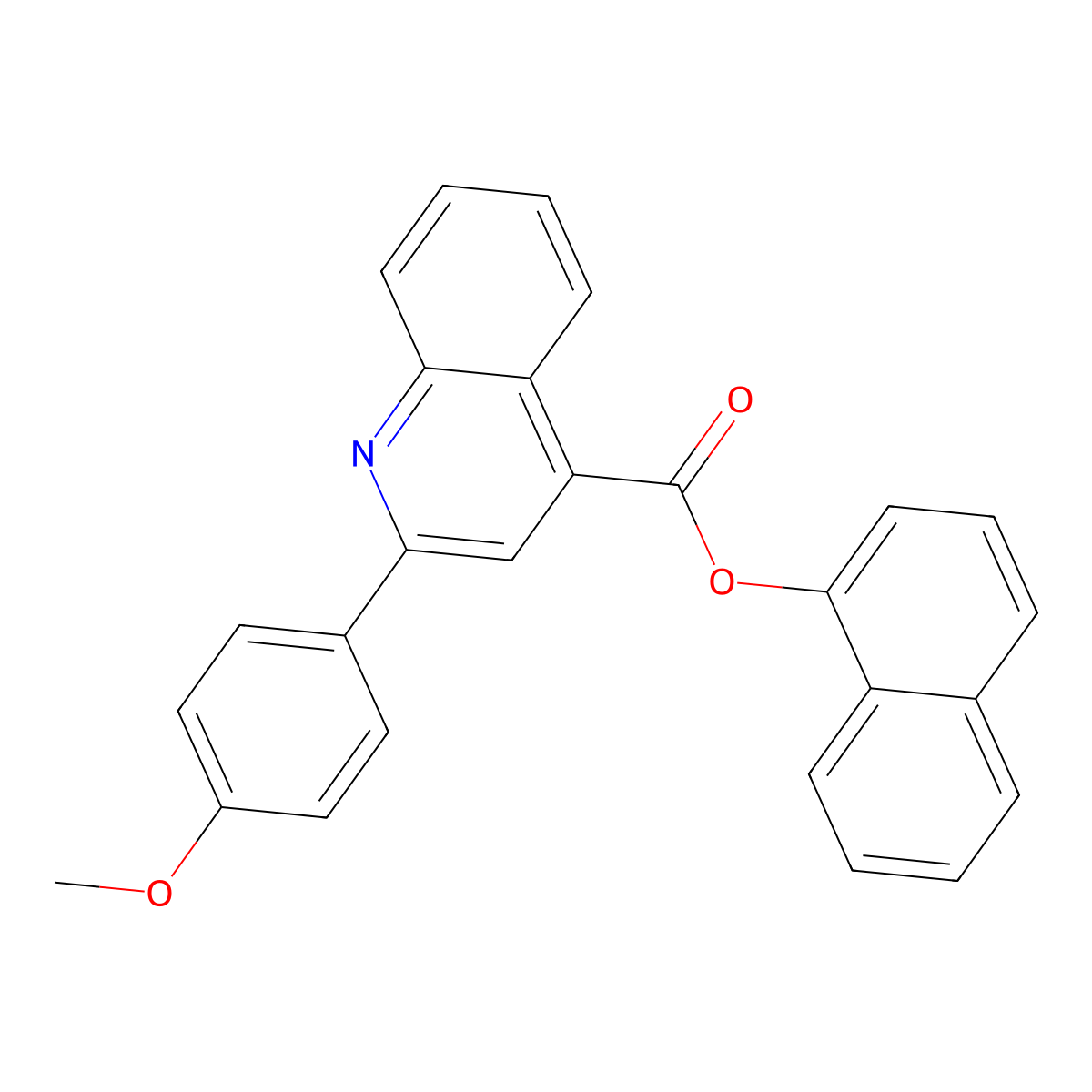 1-Naphthyl 2-(4-methoxyphenyl)-4-quinolinecarboxylate molecular structure, CAS 332381-73-4