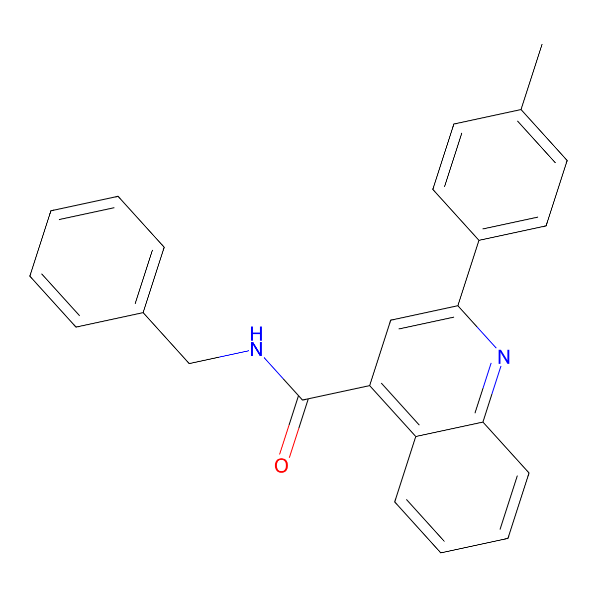N-Benzyl-2-(p-tolyl)quinoline-4-carboxamide molecular structure, CAS 332381-76-7