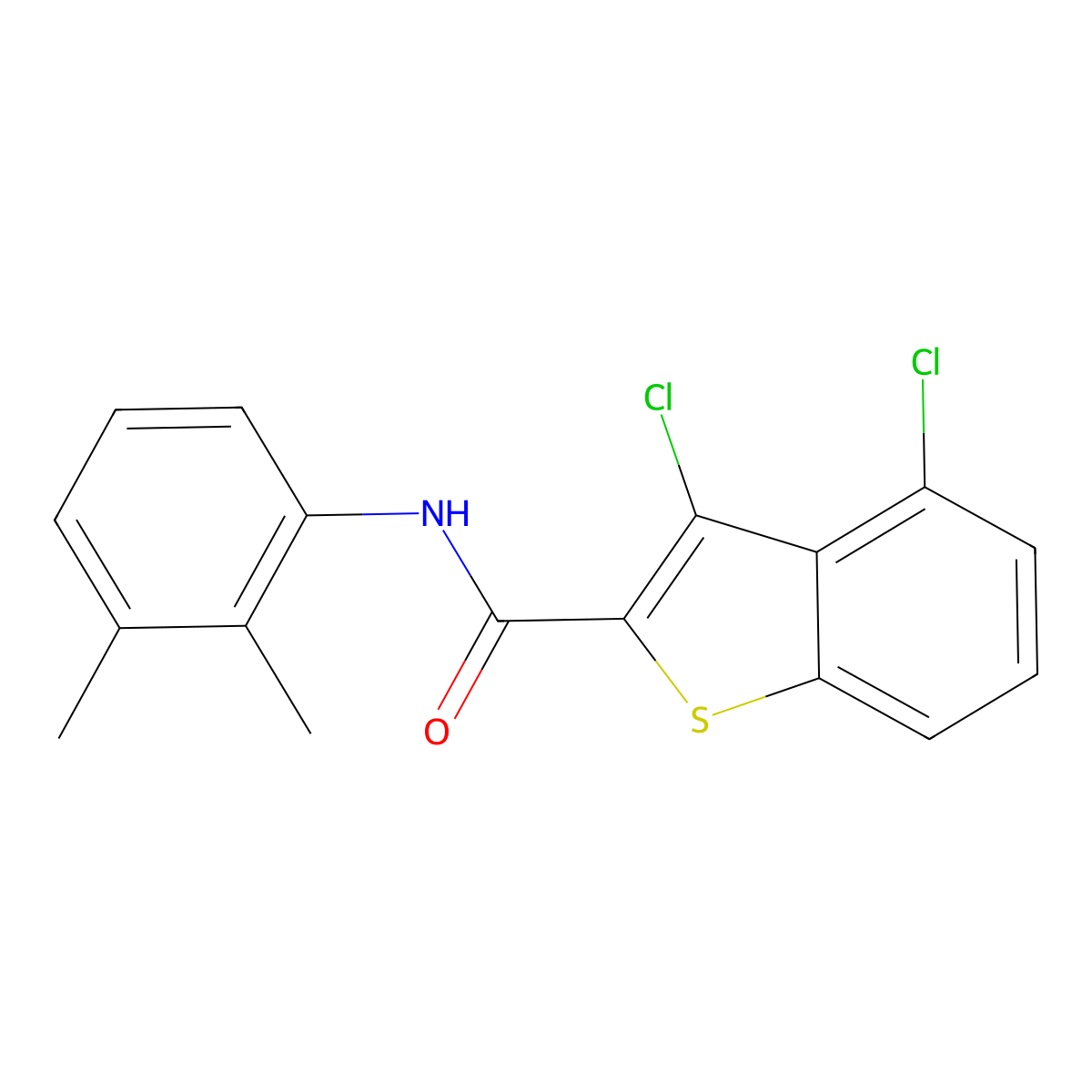 3,4-dichloro-N-(2,3-dimethylphenyl)-1-benzothiophene-2-carboxamide molecular structure, CAS 332382-02-2