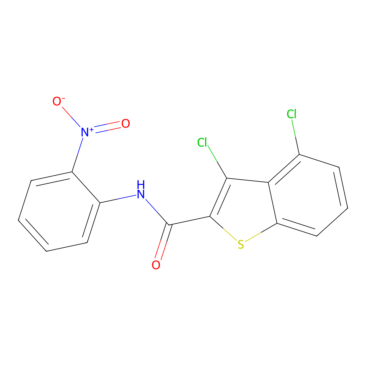 3,4-Dichloro-N-(2-nitrophenyl)benzo[b]thiophene-2-carboxamide molecular structure, CAS 332382-11-3