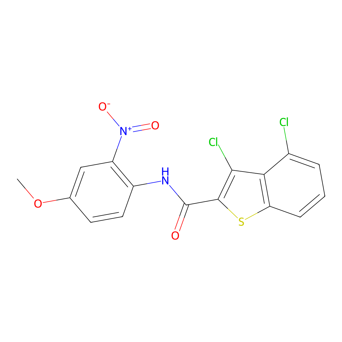 3,4-Dichloro-N-(4-methoxy-2-nitrophenyl)benzo[b]thiophene-2-carboxamide molecular structure, CAS 332382-12-4