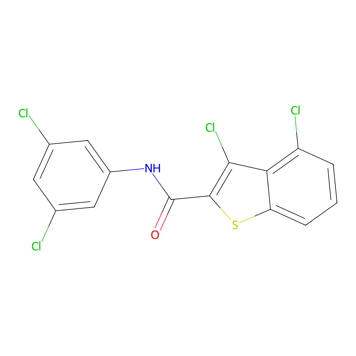 3,4-dichloro-N-(3,5-dichlorophenyl)-1-benzothiophene-2-carboxamide molecular structure, CAS 332382-13-5
