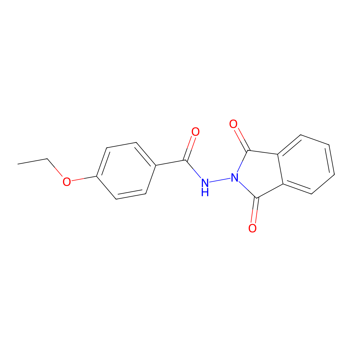 N-(1,3-dioxoisoindol-2-yl)-4-ethoxybenzamide molecular structure, CAS 332382-46-4