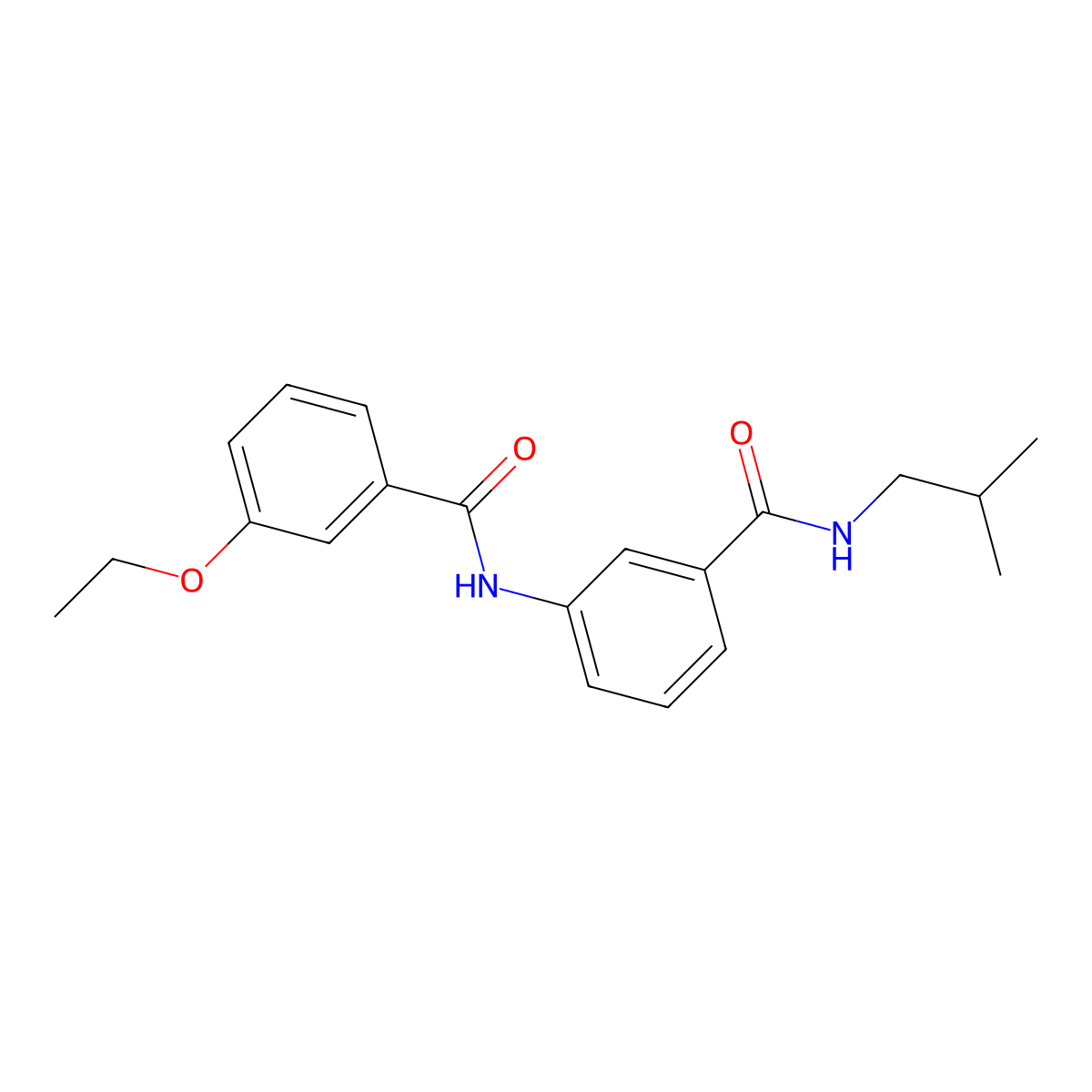 3-ethoxy-N-{3-[(2-methylpropyl)carbamoyl]phenyl}benzamide molecular structure, CAS 332382-48-6