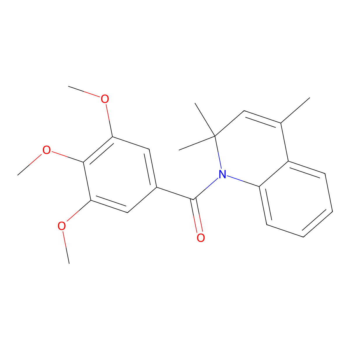 (3,4,5-trimethoxyphenyl)(2,2,4-trimethylquinolin-1(2H)-yl)methanone molecular structure, CAS 332382-65-7