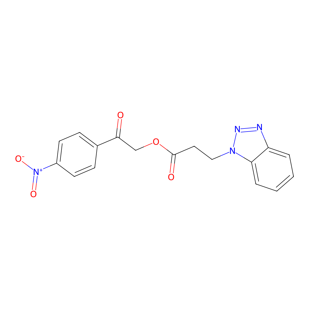 [2-(4-Nitrophenyl)-2-oxoethyl] 3-(benzotriazol-1-yl)propanoate molecular structure, CAS 332383-73-0