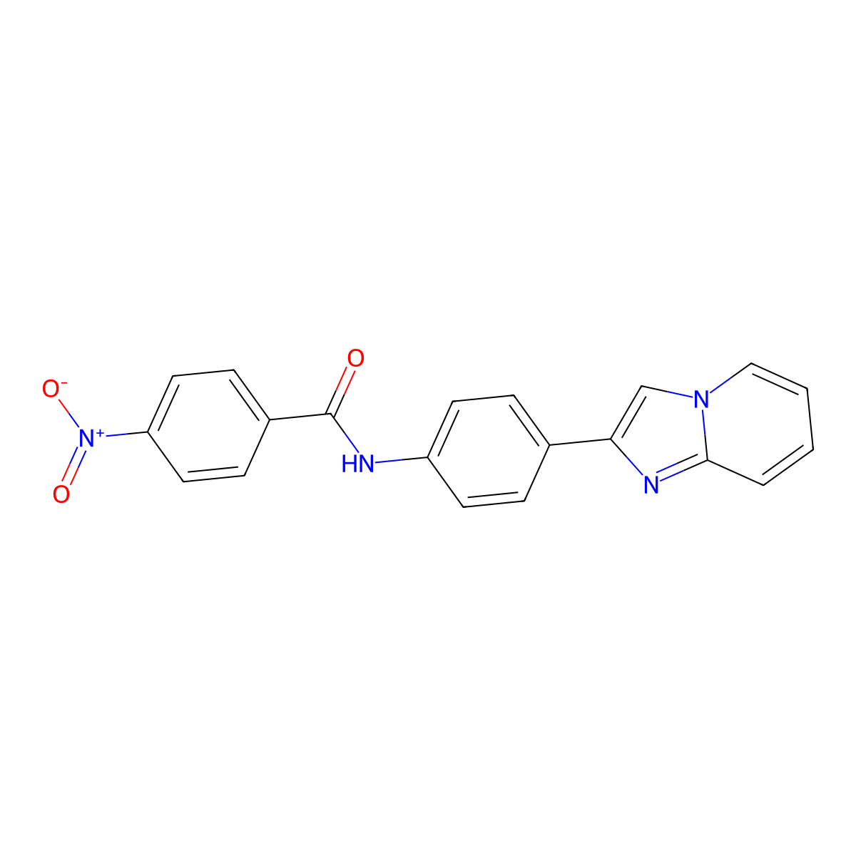 N-(4-(imidazo[1,2-a]pyridin-2-yl)phenyl)-4-nitrobenzamide molecular structure, CAS 332384-00-6