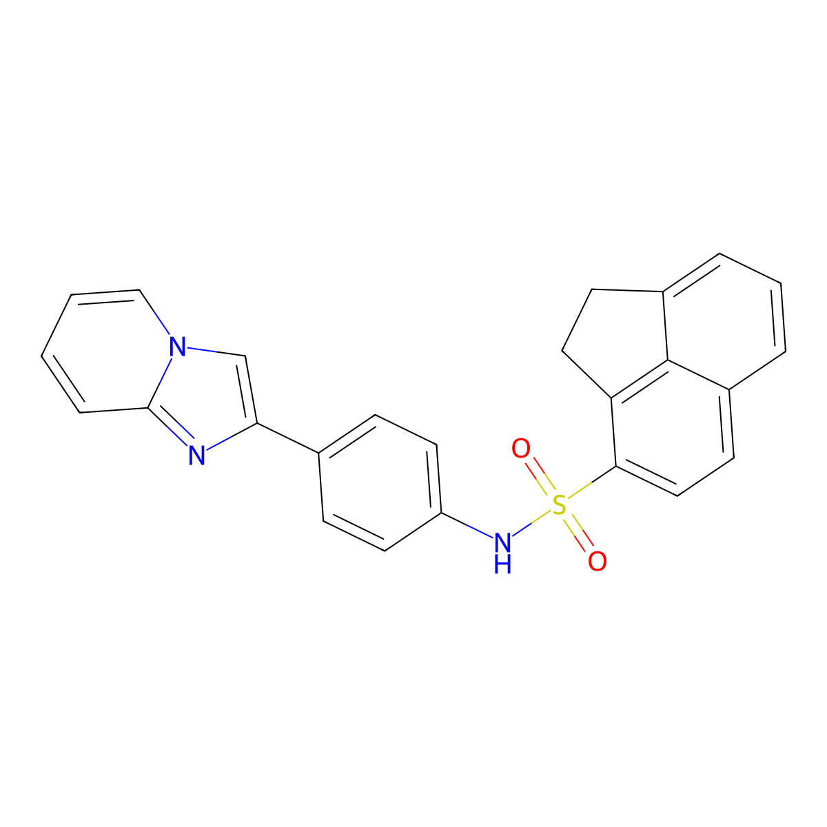 N-(4-imidazo[1,2-a]pyridin-2-ylphenyl)-1,2-dihydro-3-acenaphthylenesulfonamide molecular structure, CAS 332384-09-5
