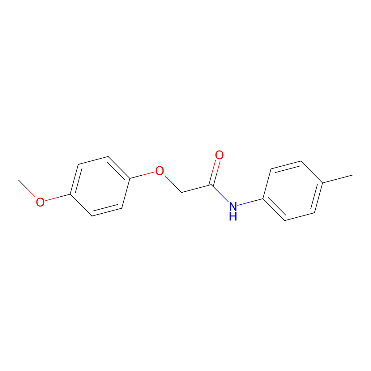 2-(4-methoxyphenoxy)-N-(4-methylphenyl)acetamide molecular structure, CAS 332384-59-5