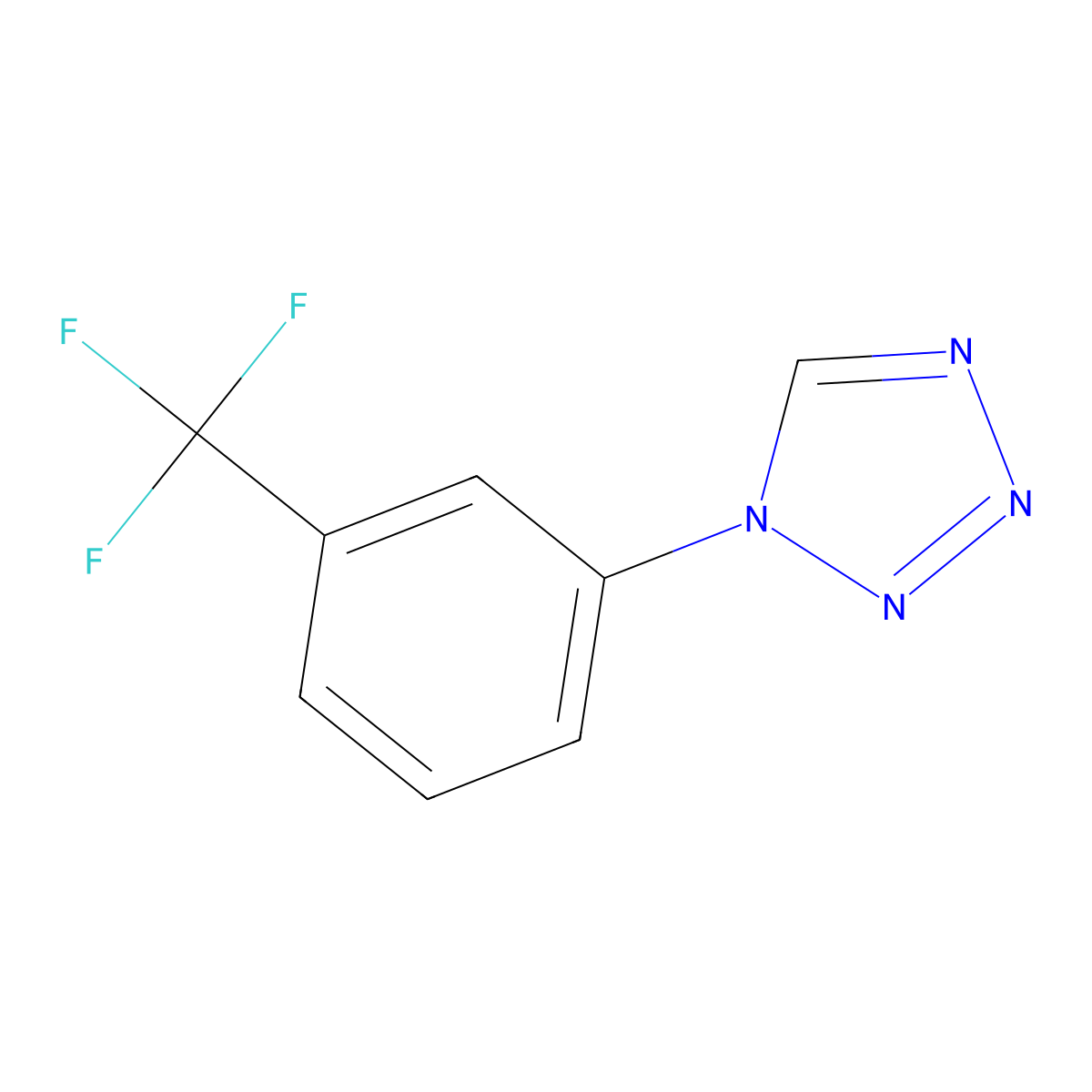 1-(3-Trifluoromethyl-phenyl)-1H-tetrazole molecular structure, CAS 332384-72-2