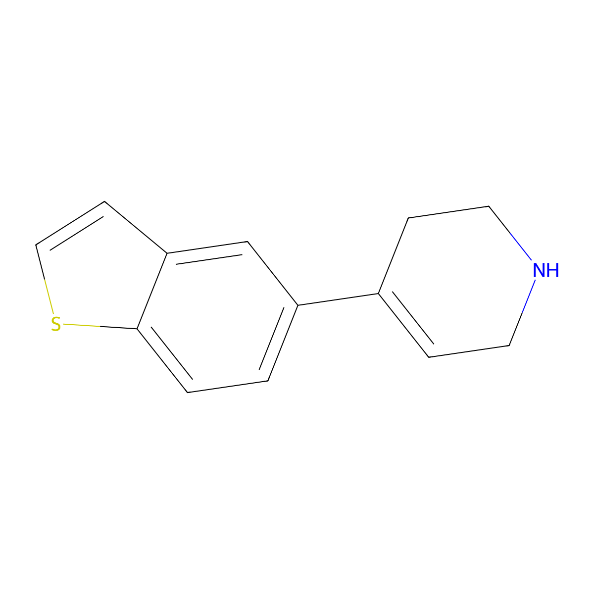 Pyridine,4-benzo[b]thien-5-yl-1,2,3,6-tetrahydro- molecular structure, CAS 332387-42-5