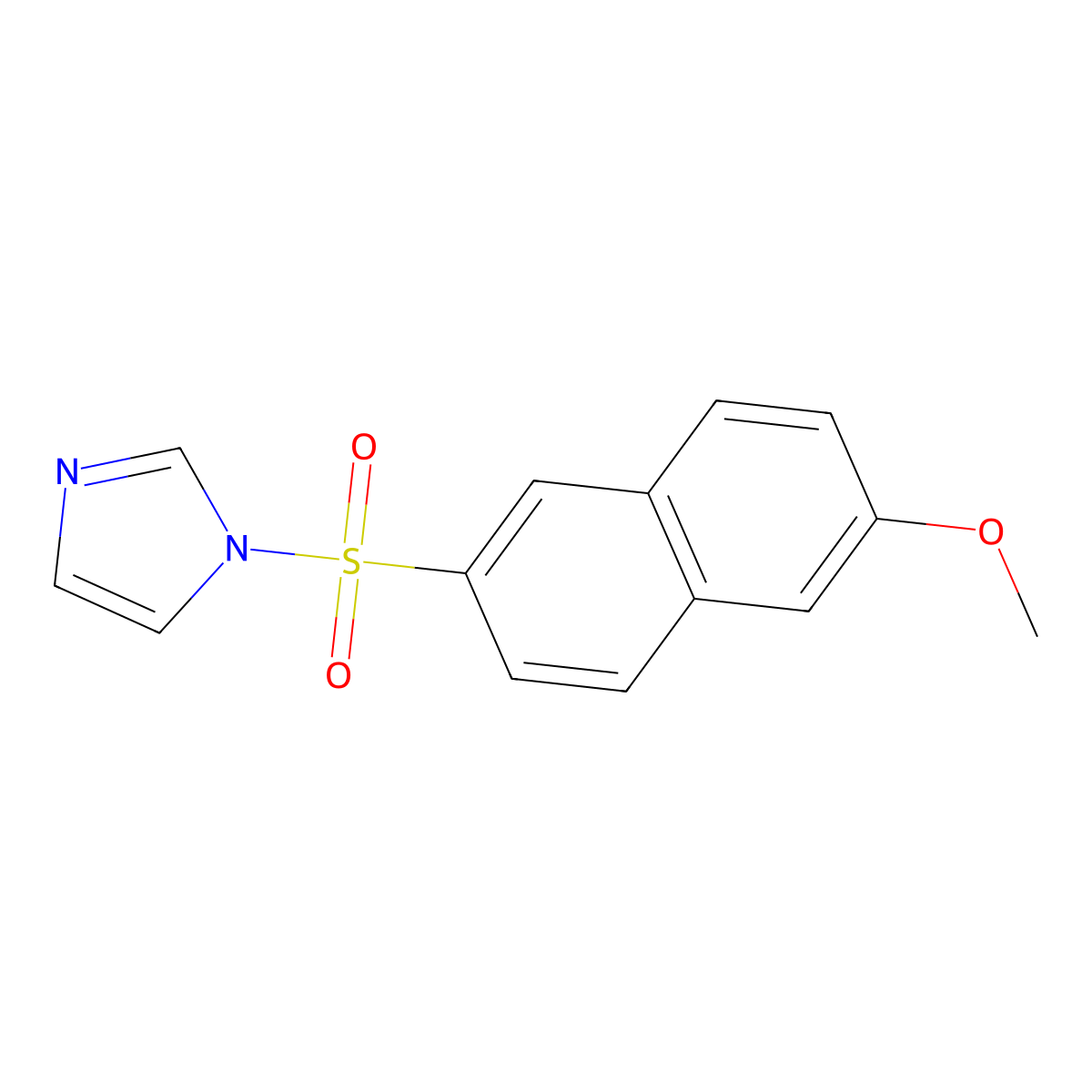 1-(6-Methoxynaphthalen-2-yl)sulfonylimidazole molecular structure, CAS 332388-75-7