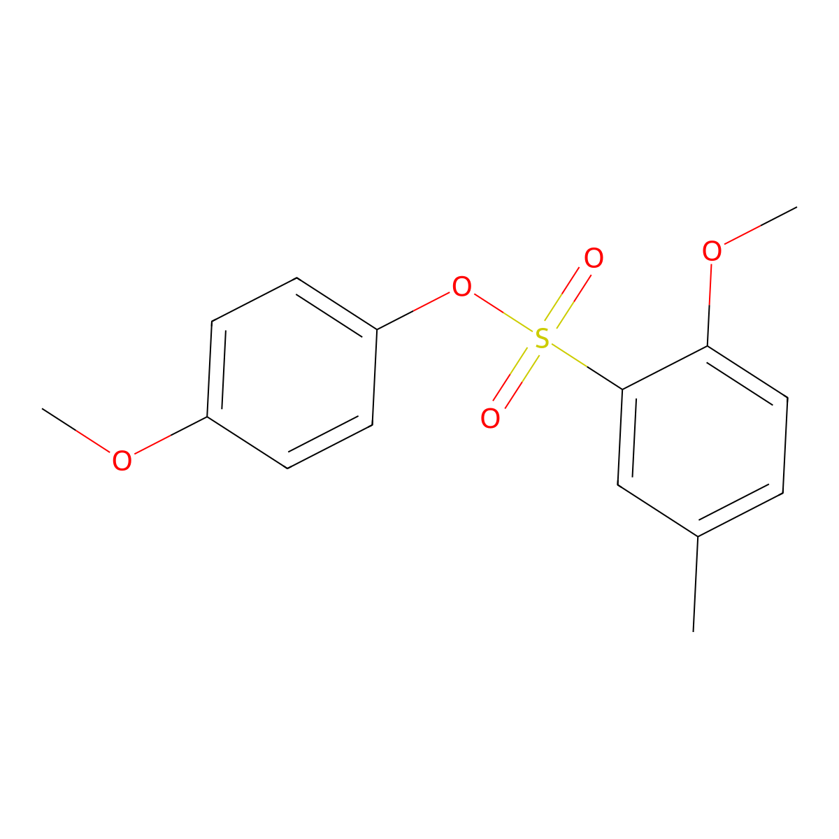 4-Methoxyphenyl 2-methoxy-5-methylbenzenesulfonate molecular structure, CAS 332388-78-0