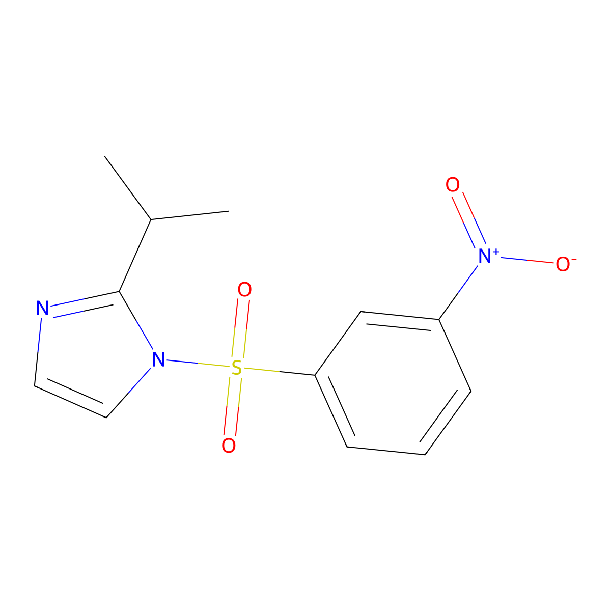 2-Isopropyl-1-(3-nitro-benzenesulfonyl)-1H-imidazole molecular structure, CAS 332388-91-7