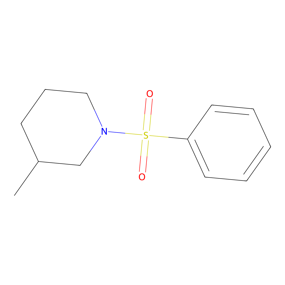 1-(Benzenesulfonyl)-3-methylpiperidine molecular structure, CAS 332388-99-5