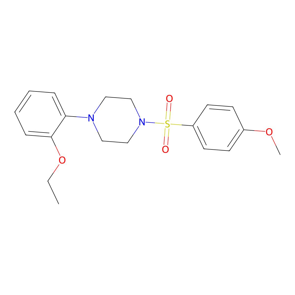 1-(2-Ethoxyphenyl)-4-[(4-methoxyphenyl)sulfonyl]piperazine molecular structure, CAS 332389-13-6