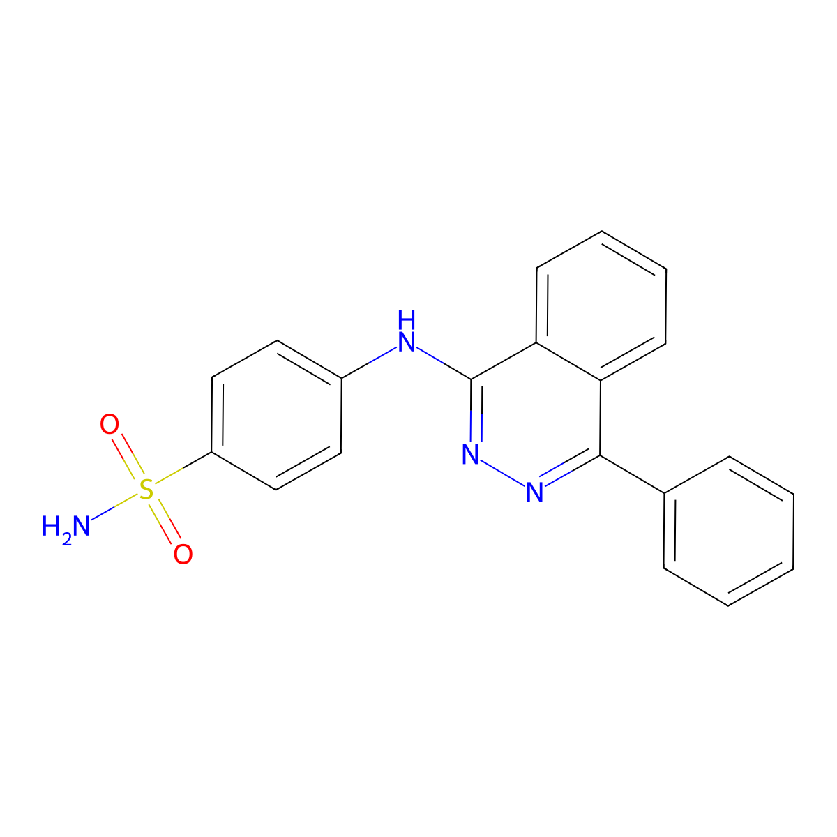 4-[(4-Phenylphthalazin-1-yl)amino]benzenesulfonamide molecular structure, CAS 332390-44-0