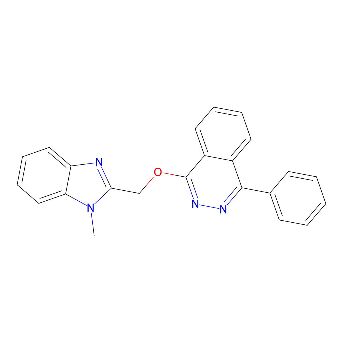 1-[(1-Methylbenzimidazol-2-yl)methoxy]-4-phenylphthalazine molecular structure, CAS 332390-45-1