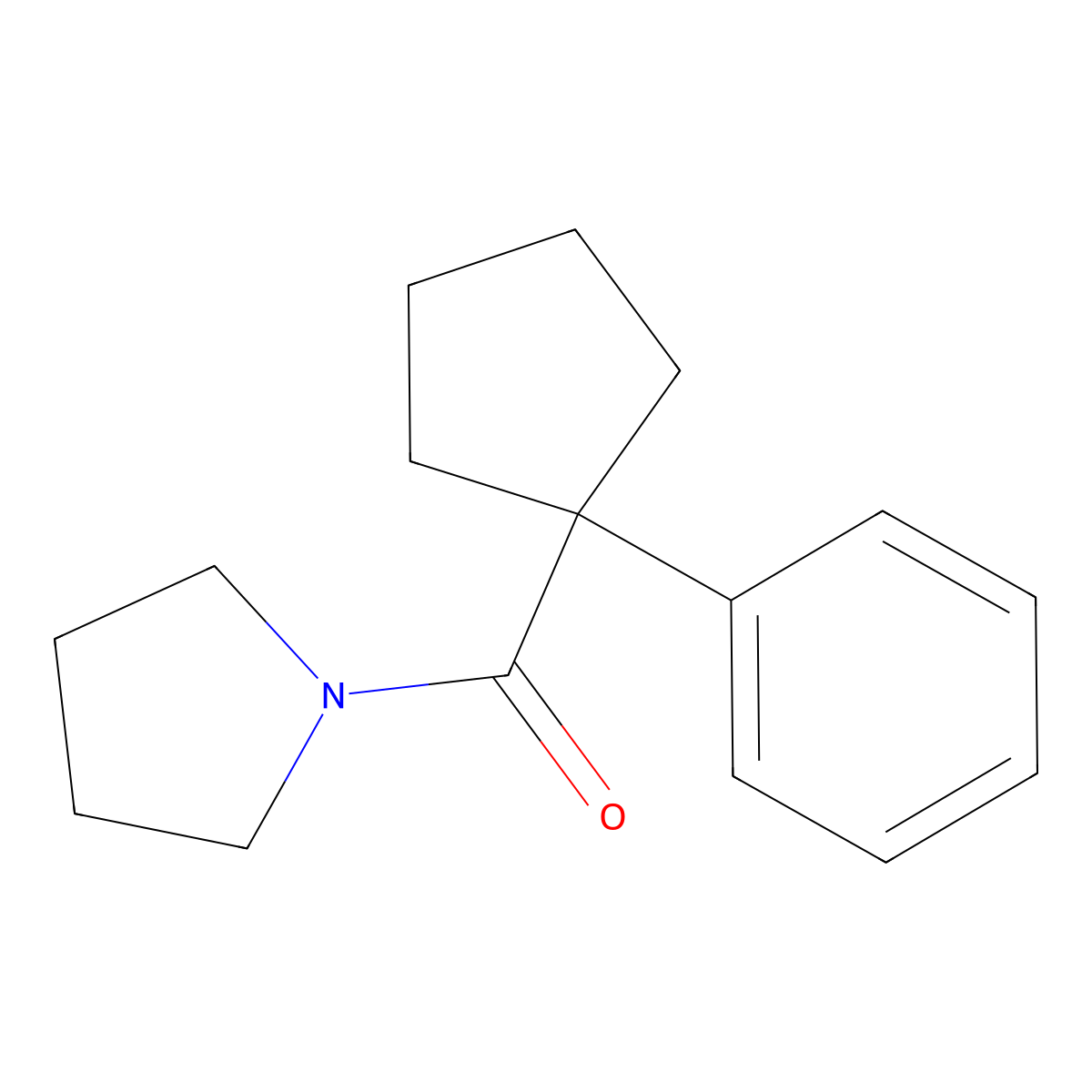 (1-Phenylcyclopentyl)-pyrrolidin-1-ylmethanone molecular structure, CAS 332391-95-4