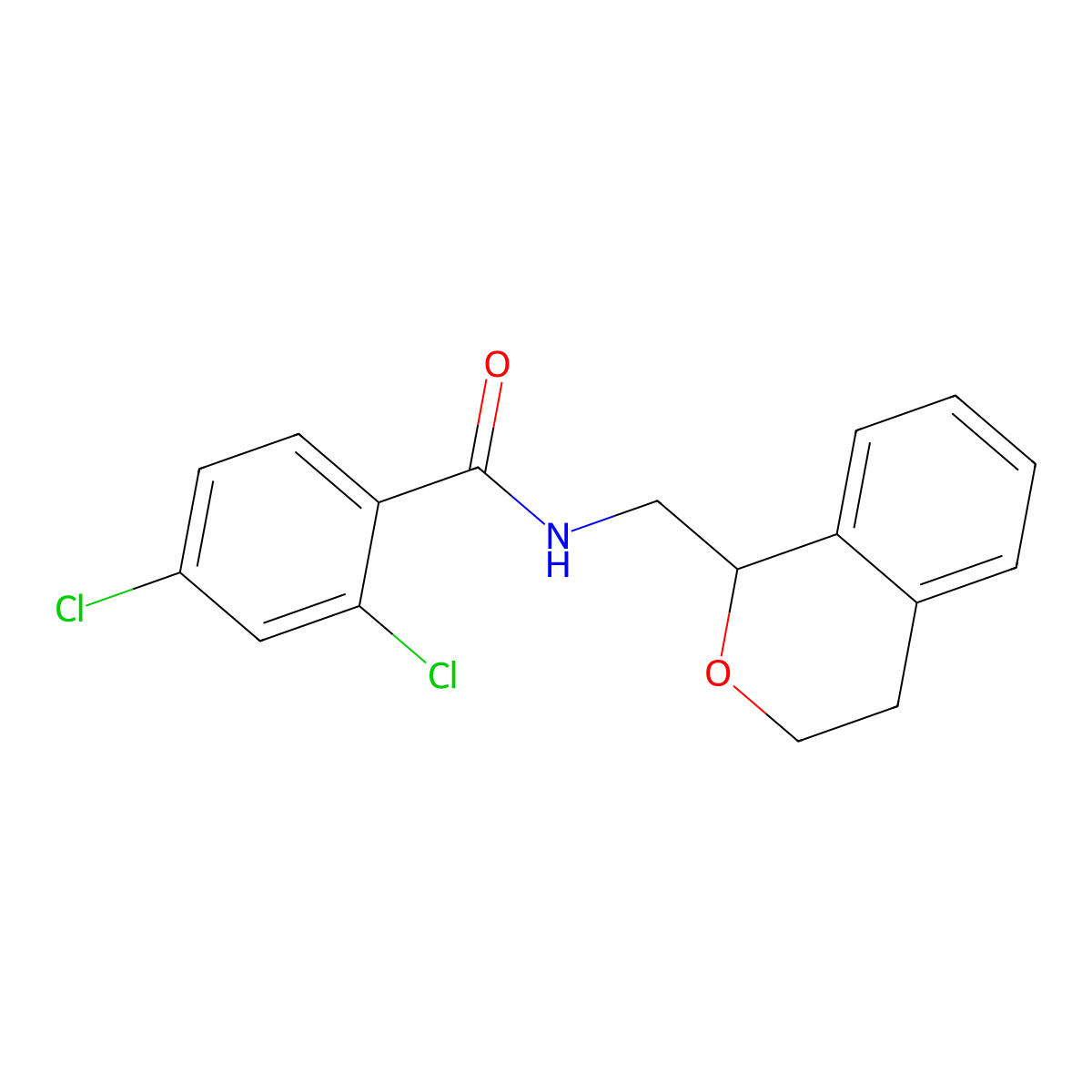 2,4-dichloro-N-(3,4-dihydro-1H-isochromen-1-ylmethyl)benzamide molecular structure, CAS 332392-03-7