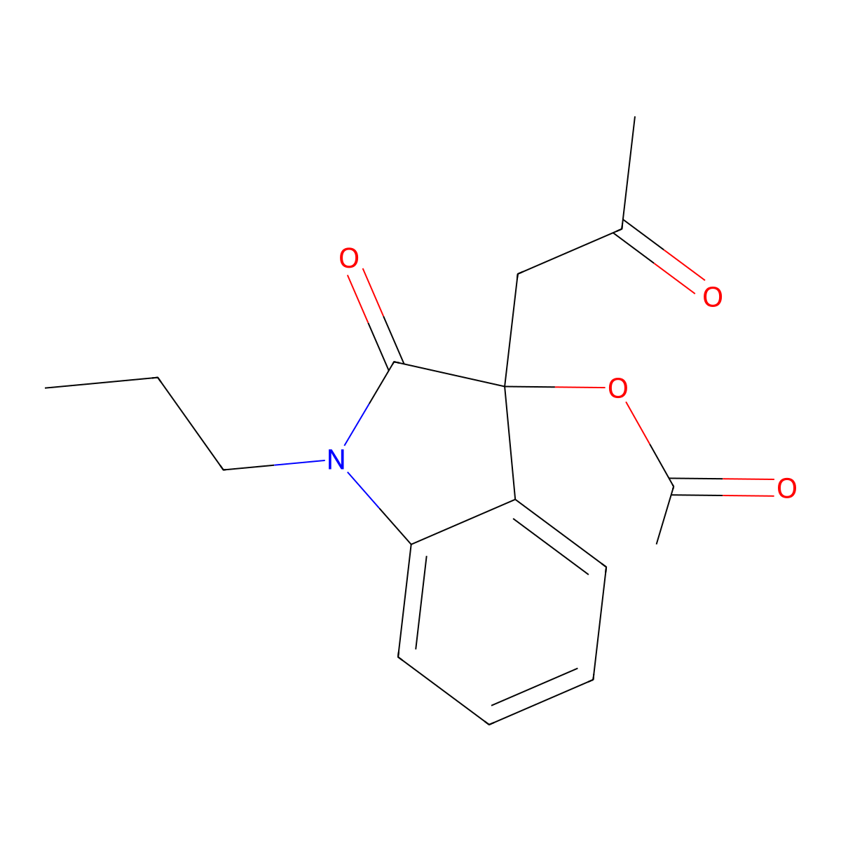 [2-Oxo-3-(2-oxopropyl)-1-propylindol-3-yl] acetate molecular structure, CAS 332392-55-9