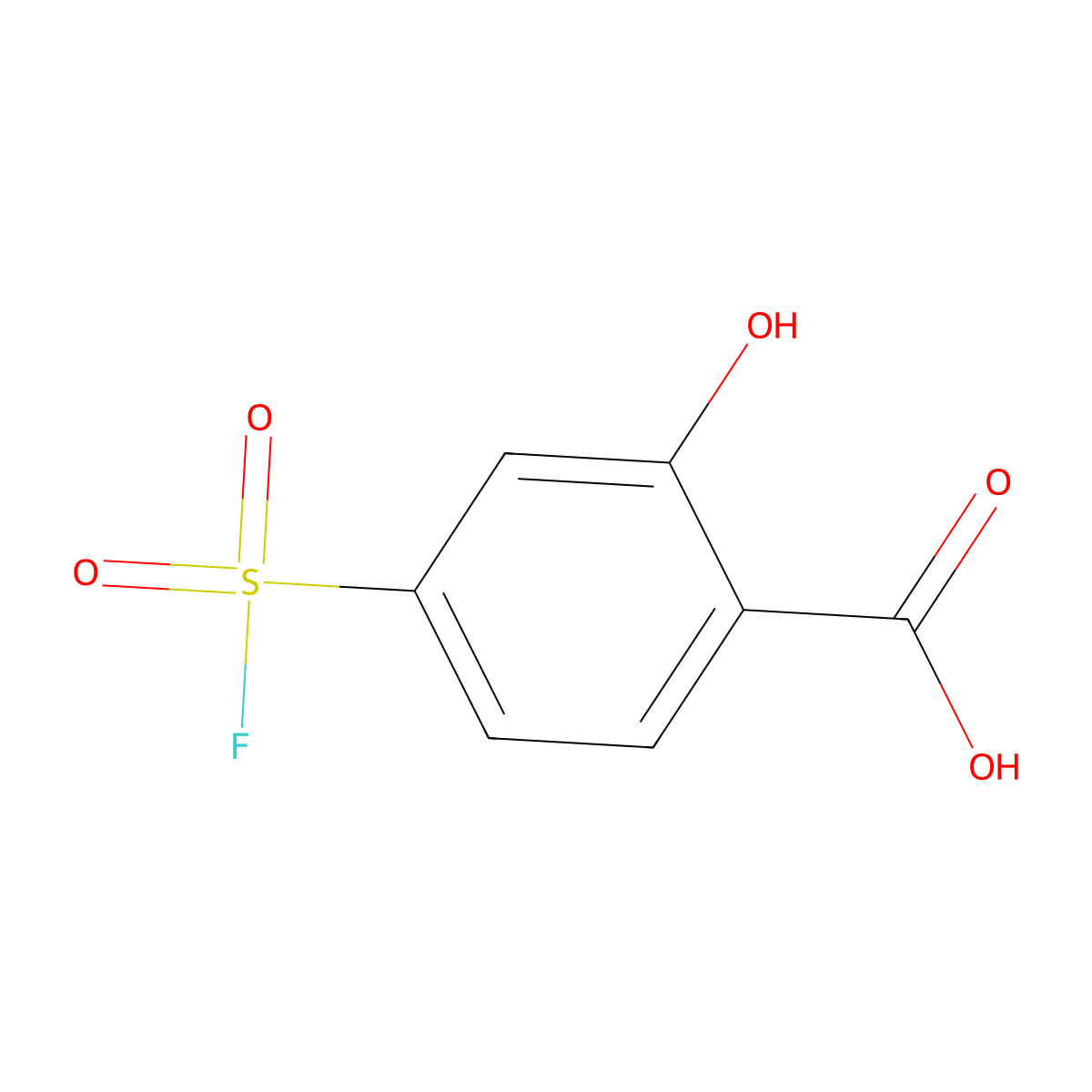 4-(Fluorosulfonyl)-2-hydroxybenzoic acid molecular structure, CAS 3324-01-4